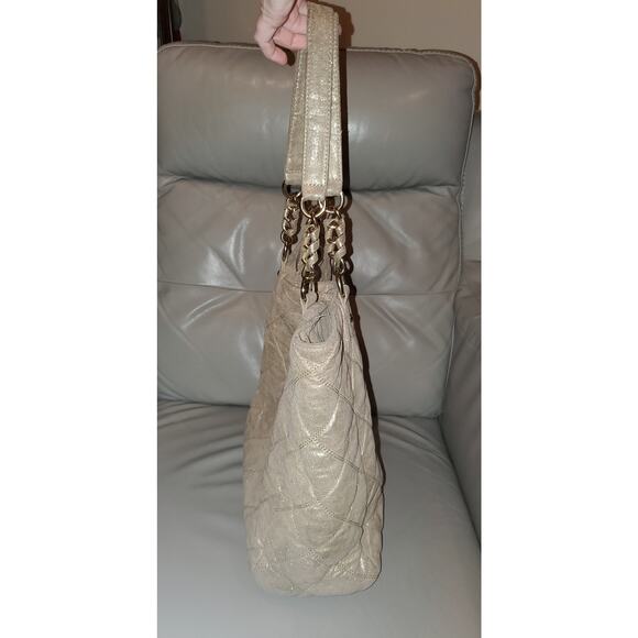 Deux Lux Gold Quilted Shoulder Tote - Picture 3 of 6